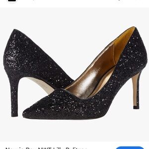 Lilly Pulitzer Margot Glitter Pumps, Onyx, NWOT 8.5
